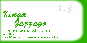 kinga gajzago business card
